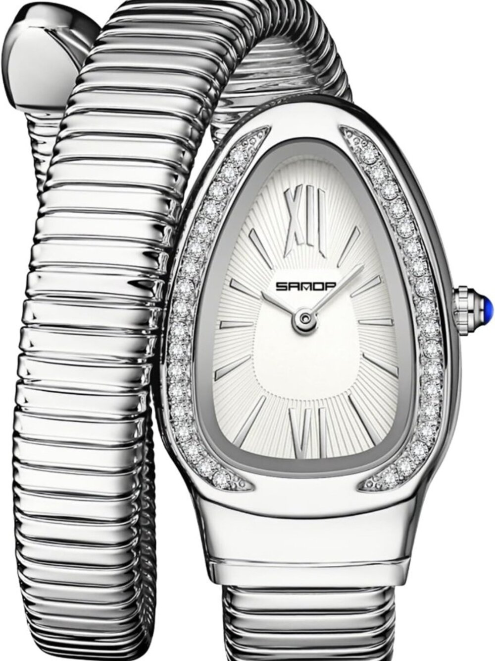 Elegant Snake Wrap Bracelet Watch for Women - Fashionable Cuff Quartz